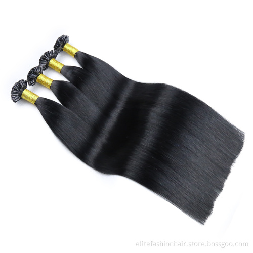 U Tip Hair Wholesale Raw Indian Kinky Curly Itip Keratin Bonds Flat U Remy Human Hair Extensions Micro Links Microlink